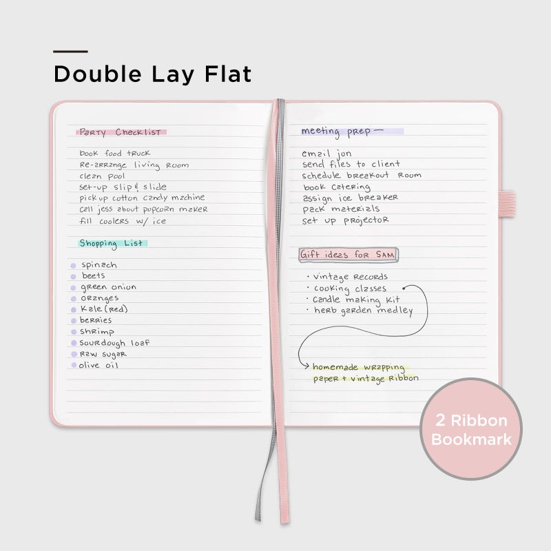 &And Per Se Lined Journal Notebook، 160 صفحة، A5 5.7 × 8 بوصة مجلات ورقية سميكة مسطرة بالكلية للكتابة، دفاتر ملاحظات ذات غلاف فني للنساء والرجال والمدرسة (عبوة واحدة، وردي) - Image 3